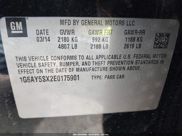 2014 CADILLAC CTS 1G6AY5SX2E0175901 Photo 8
