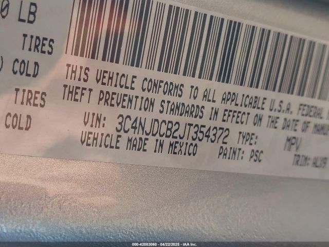 3C4NJDCB2JT354372 Jeep Compass Limited 4x4