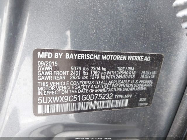 5UXWX9C51G0D75232 BMW X3 Xdrive28i