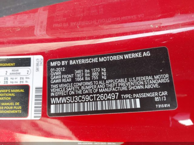 2012 MINI COOPER WMWSU3C59CT260497 Photo 8
