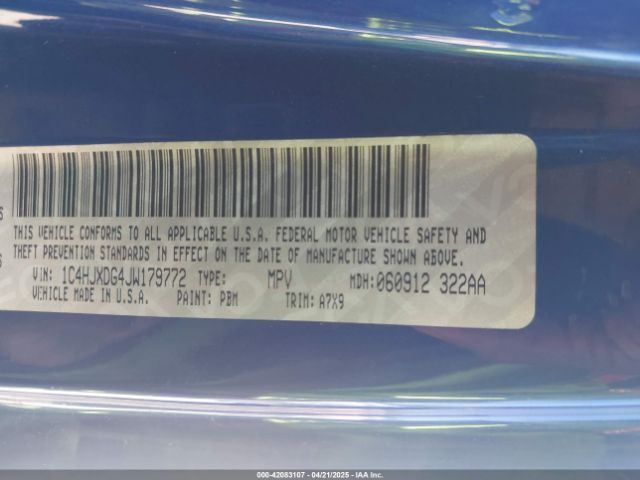 1C4HJXDG4JW179772 Jeep 2018