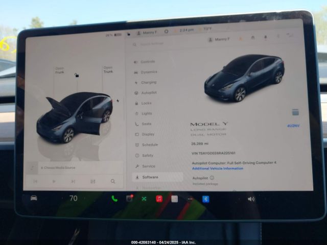 7SAYGDEE6RA225161 Tesla Model Y Long Range Dual Motor All-wheel Drive