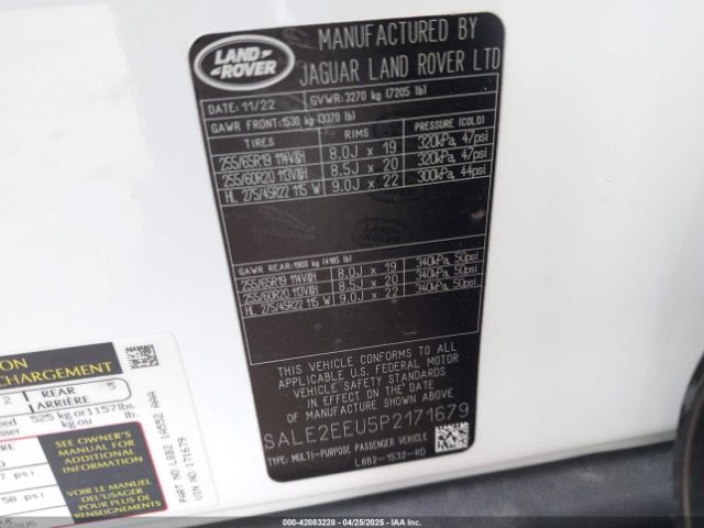 SALE2EEU5P2171679 Land Rover Defender 110 X-dynamic Se