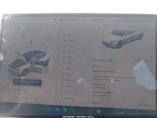 Aukcja sprzedaży 2024 Tesla Model 3, vin: 5YJ3E1EAXRF797586, numer aukcji: 42083292