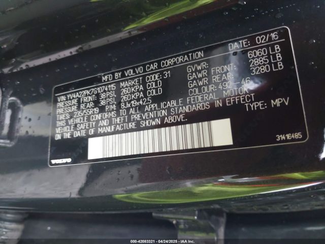 YV4A22PK7G1074115 Volvo Xc90 T6 Momentum