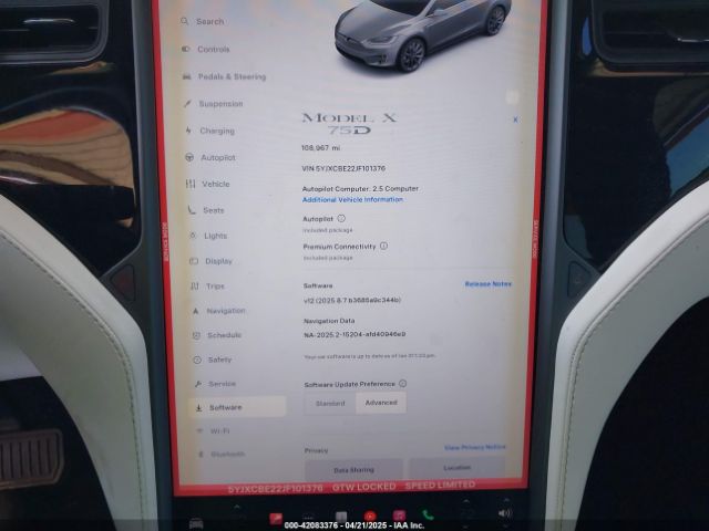 5YJXCBE22JF101376 Tesla Model X 100d/75d/p100d