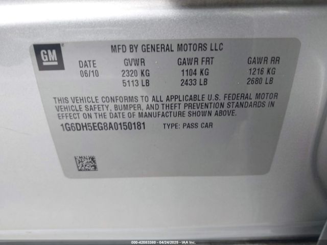 2010 CADILLAC CTS 1G6DH5EG8A0150181 Photo 8