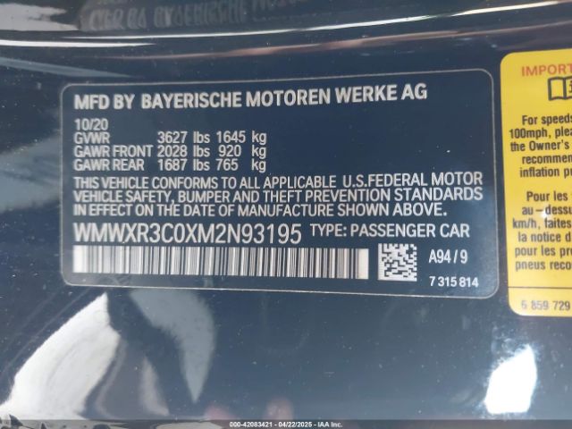 2021 MINI HARDTOP WMWXR3C0XM2N93195 Photo 8