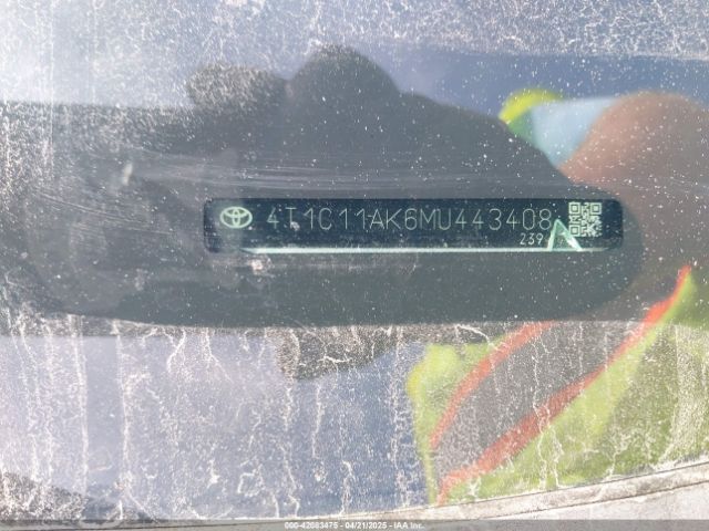 4T1C11AK6MU443408 Toyota CAMRY LE