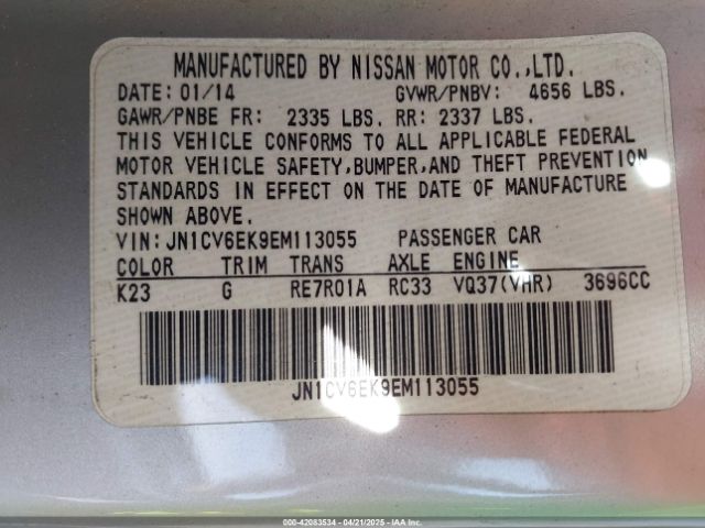 2014 INFINITI Q60 JN1CV6EK9EM113055 Photo 8