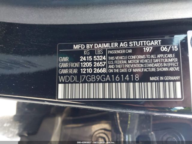 WDDLJ7GB9GA161418 Mercedes-Benz Amg Cls 63 S 4matic