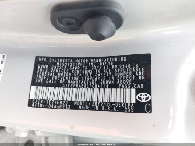 5YFEPRAE8LP004114 Toyota COROLLA LE