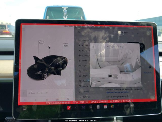 5YJ3E1EB5KF453422 Tesla Model 3 Long Range/performance