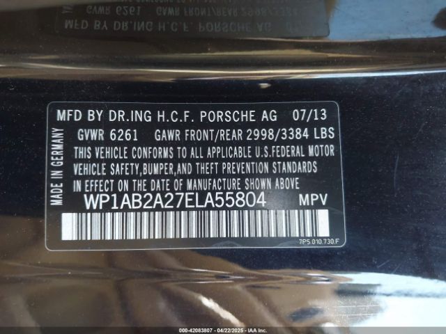 2014 PORSCHE CAYENNE WP1AB2A27ELA55804 Photo 8