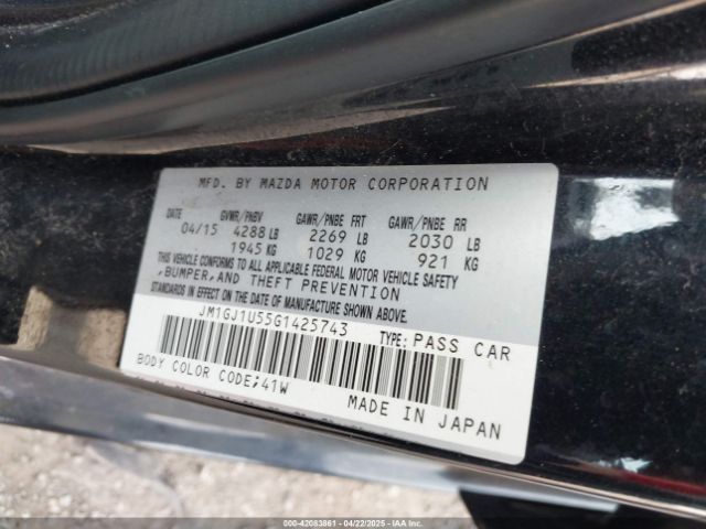JM1GJ1U55G1425743 Mazda Mazda6 I Sport