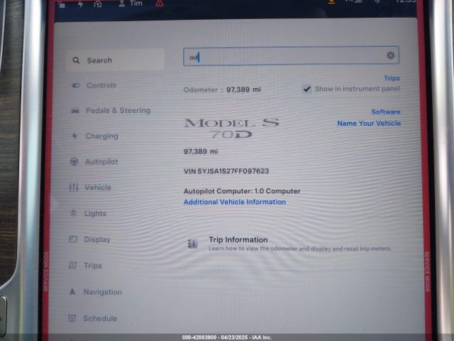 5YJSA1S27FF097623 Tesla Model S 70d/85d/p85d