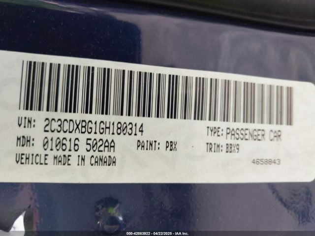 2016 DODGE CHARGER 2C3CDXBG1GH180314 Photo 8