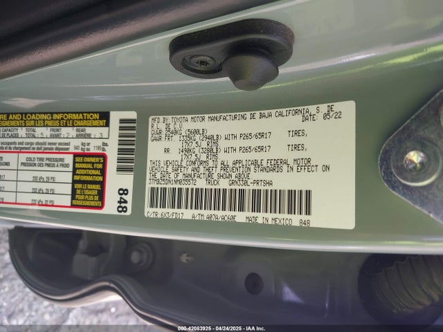 3TMBZ5DN1NM035572 Toyota Tacoma Trd Sport