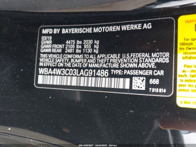 2020 BMW 430I WBA4W3C03LAG91486 Photo 8