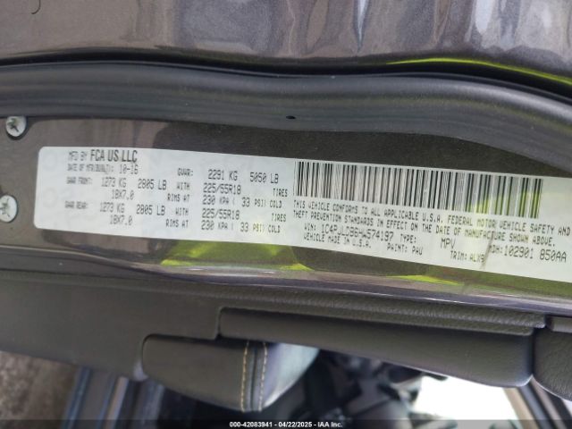 2017 JEEP CHEROKEE 1C4PJLDB6HW574197 Photo 8