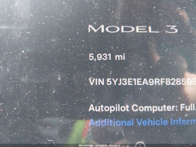 5YJ3E1EA9RF828598 Tesla Model 3 Long Range Dual Motor All-wheel Drive/rear-wheel Drive