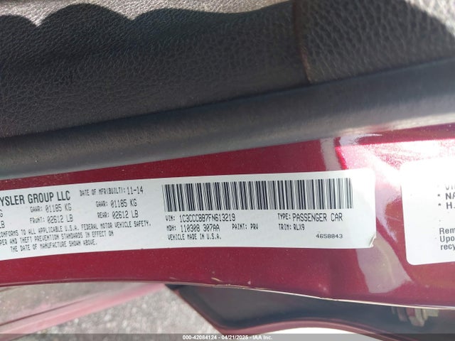 1C3CCCBB7FN613219 Chrysler 200 S