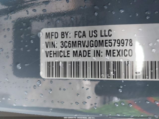 3C6MRVJG0ME579978 RAM Promaster 3500 Cargo Van High Roof 159 Wb Ext