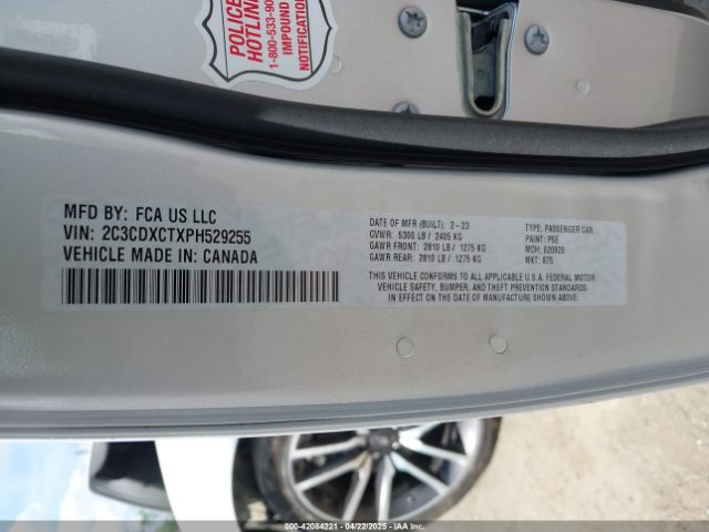 2C3CDXCTXPH529255 Dodge CHARGER R/T