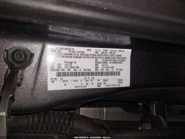 1FADP3F22EL230268 Ford FOCUS SE