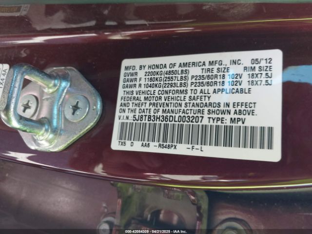 2013 ACURA RDX 5J8TB3H36DL003207 Photo 8