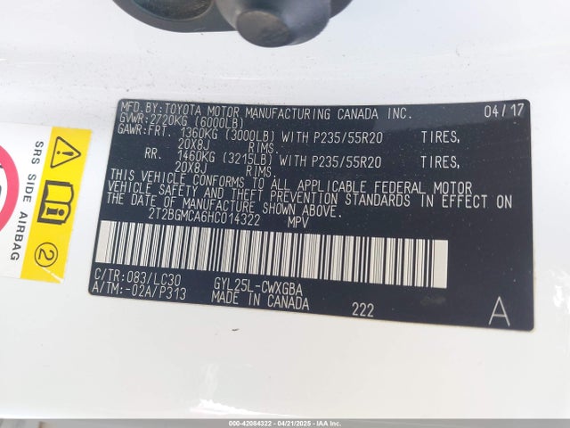 2T2BGMCA6HC014322 Lexus Rx 450h F Sport