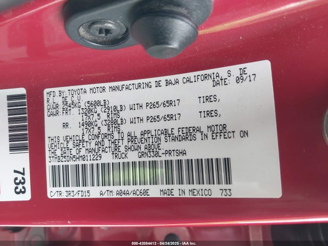 3TMBZ5DN5HM011229 Toyota Tacoma Trd Sport