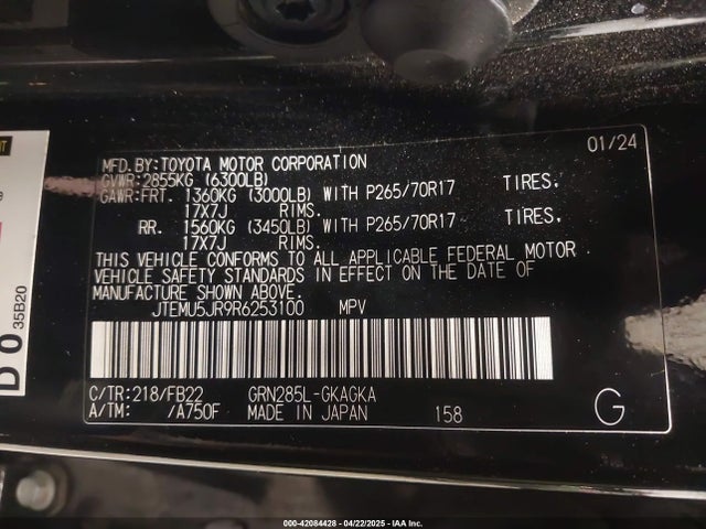 JTEMU5JR9R6253100 Toyota 4RUNNER SR5