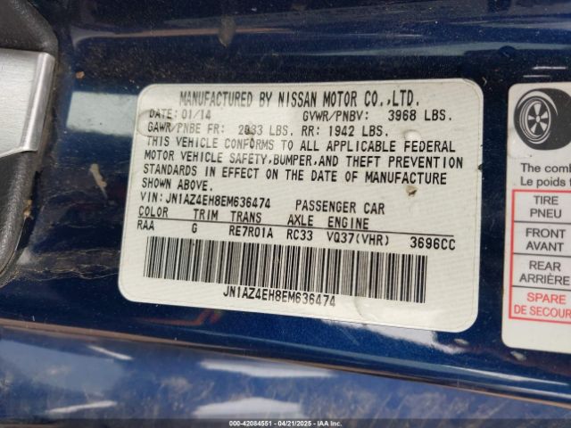 JN1AZ4EH8EM636474 Nissan 370Z