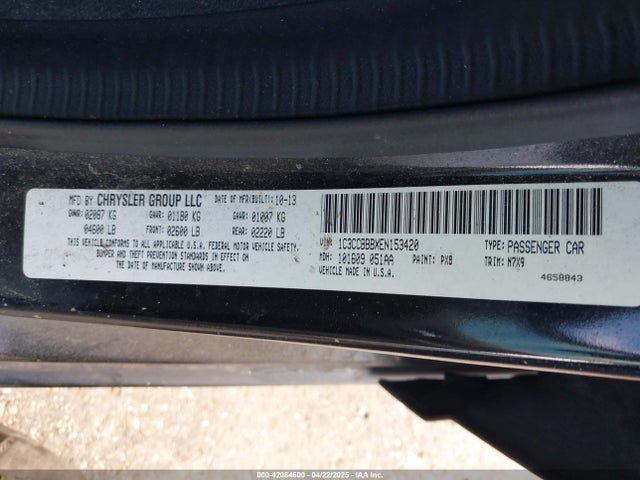 1C3CCBBBXEN153420 Chrysler 200 Touring