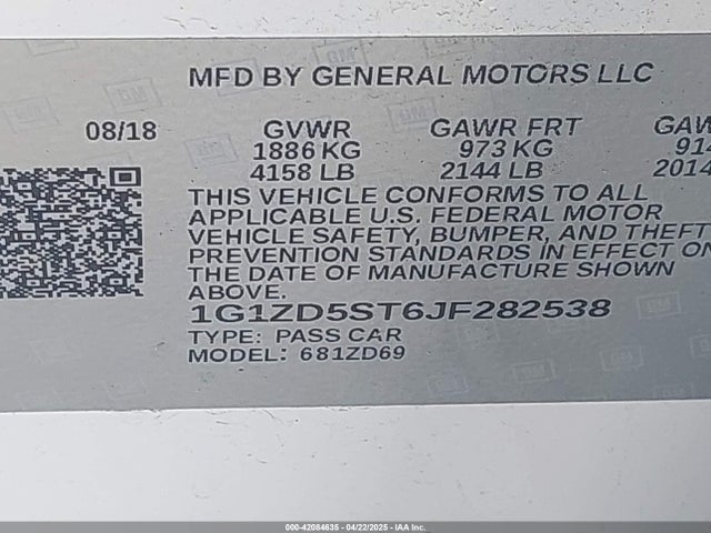 Chevrolet Malibu 2018 1G1ZD5ST6JF282538 Image 22