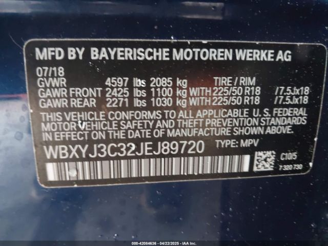 2018 BMW X2 WBXYJ3C32JEJ89720 Photo 8