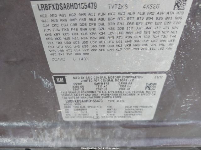 LRBFXDSA8HD155479 Buick Envision Essence