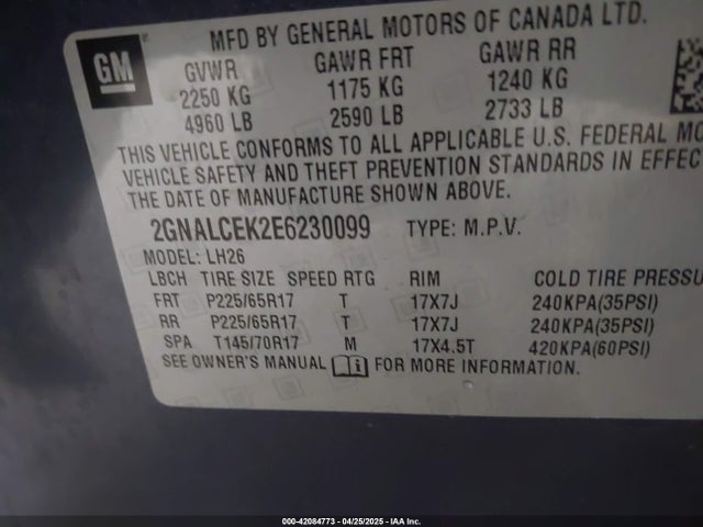 Chevrolet Equinox 2lt 2014 2GNALCEK2E6230099 Image 9