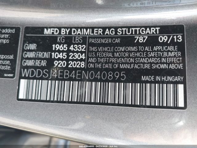 2014 MERCEDES-BENZ CLA 250 WDDSJ4EB4EN040895 Photo 8