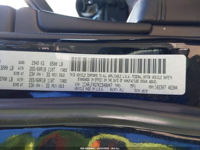1C4RJFAG7KC548047 Jeep Grand Cherokee Laredo E 4x4