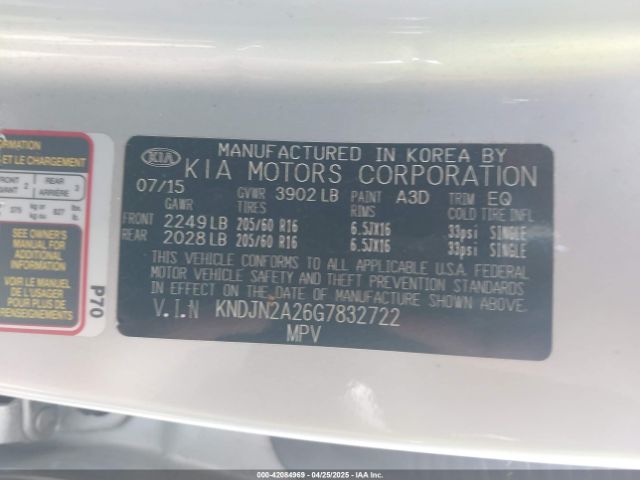 KNDJN2A26G7832722 KIA Soul