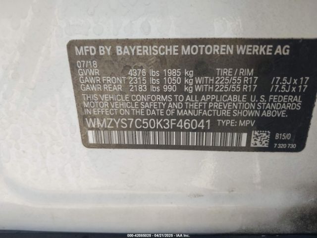 2019 MINI COUNTRYMAN WMZYS7C50K3F46041 Photo 8