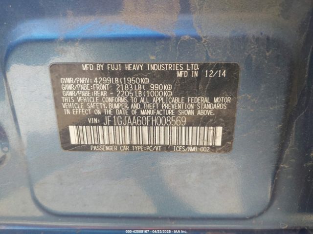 2015 SUBARU IMPREZA JF1GJAA60FH008569 Photo 8
