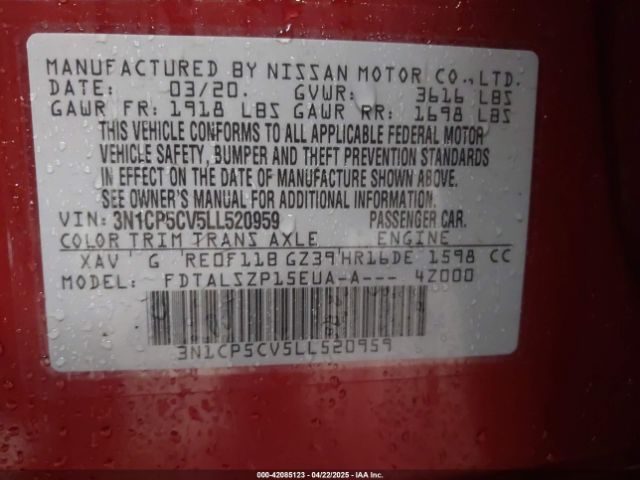 3N1CP5CV5LL520959 Nissan 2020