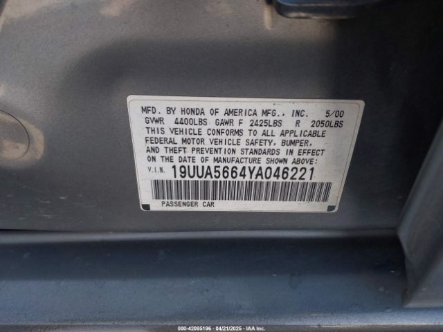 2000 ACURA TL 19UUA5664YA046221 Photo 8