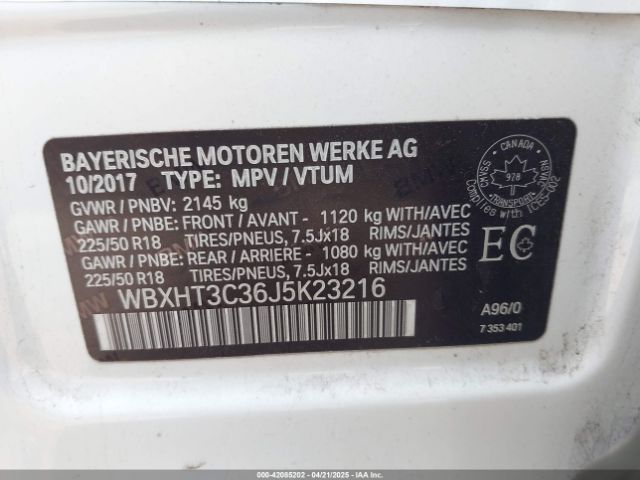 WBXHT3C36J5K23216 BMW X1 Xdrive28i