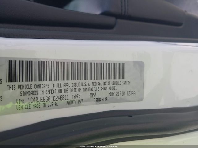 1C4RJEBG6LC246811 Jeep Grand Cherokee Limited X 4x2