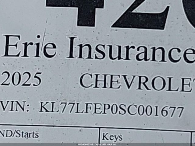 KL77LFEP0SC001677 Chevrolet Trax Fwd Ls