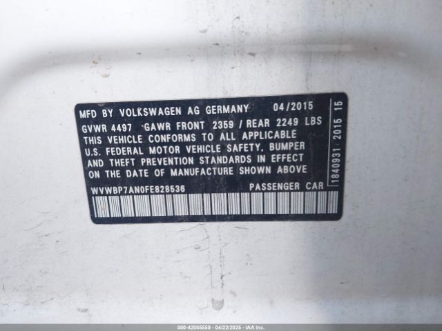 WVWBP7AN0FE828536 Volkswagen Cc 2.0t R-line